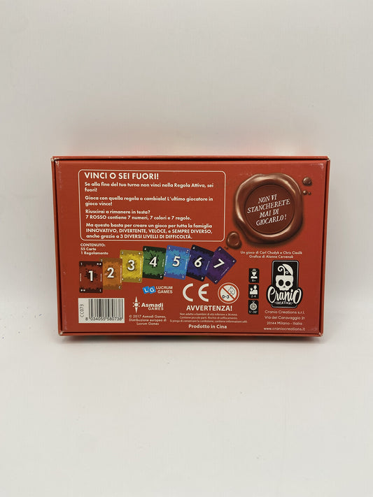 7 Rosso Vinci o sei fuori! Gioco da tavolo Carte Cranio Creations Usato