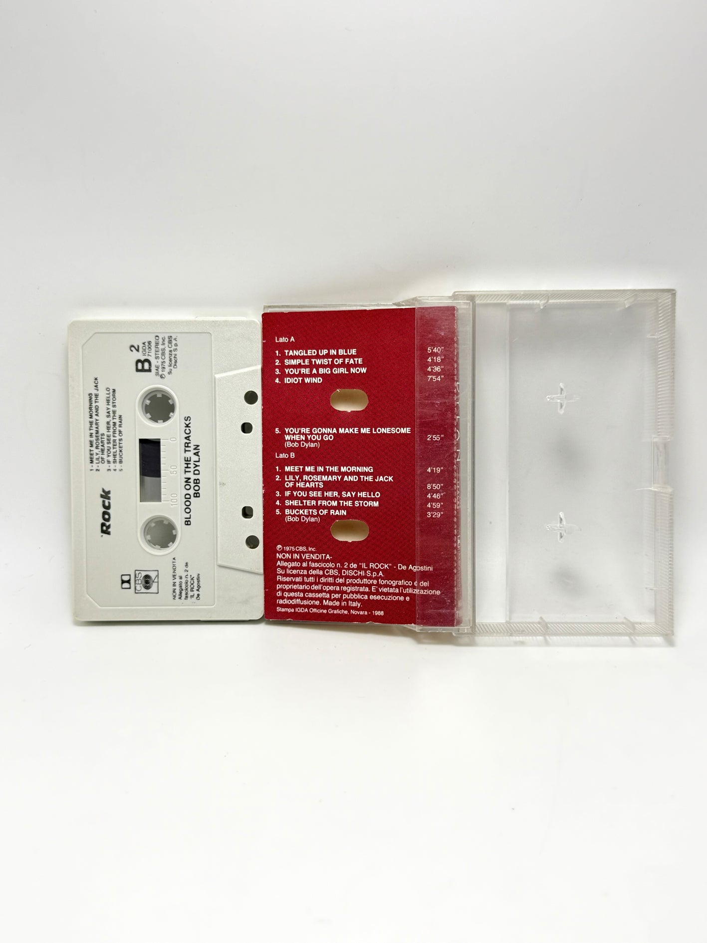 Bob Dylan Blood On The Tracks cassetta audio mc 1988