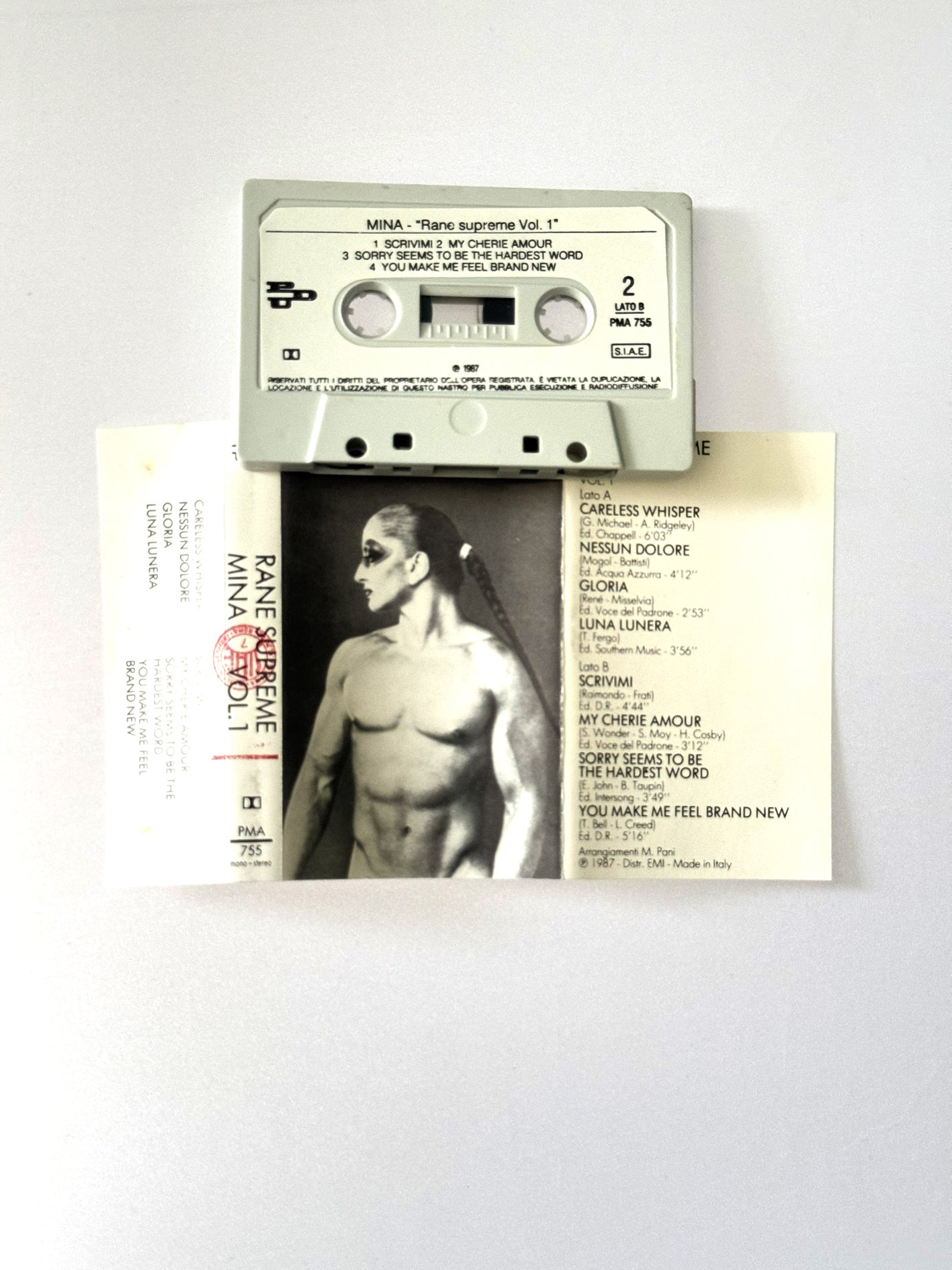 Mina Rane supreme Vol. 1 cassetta audio mc 1987