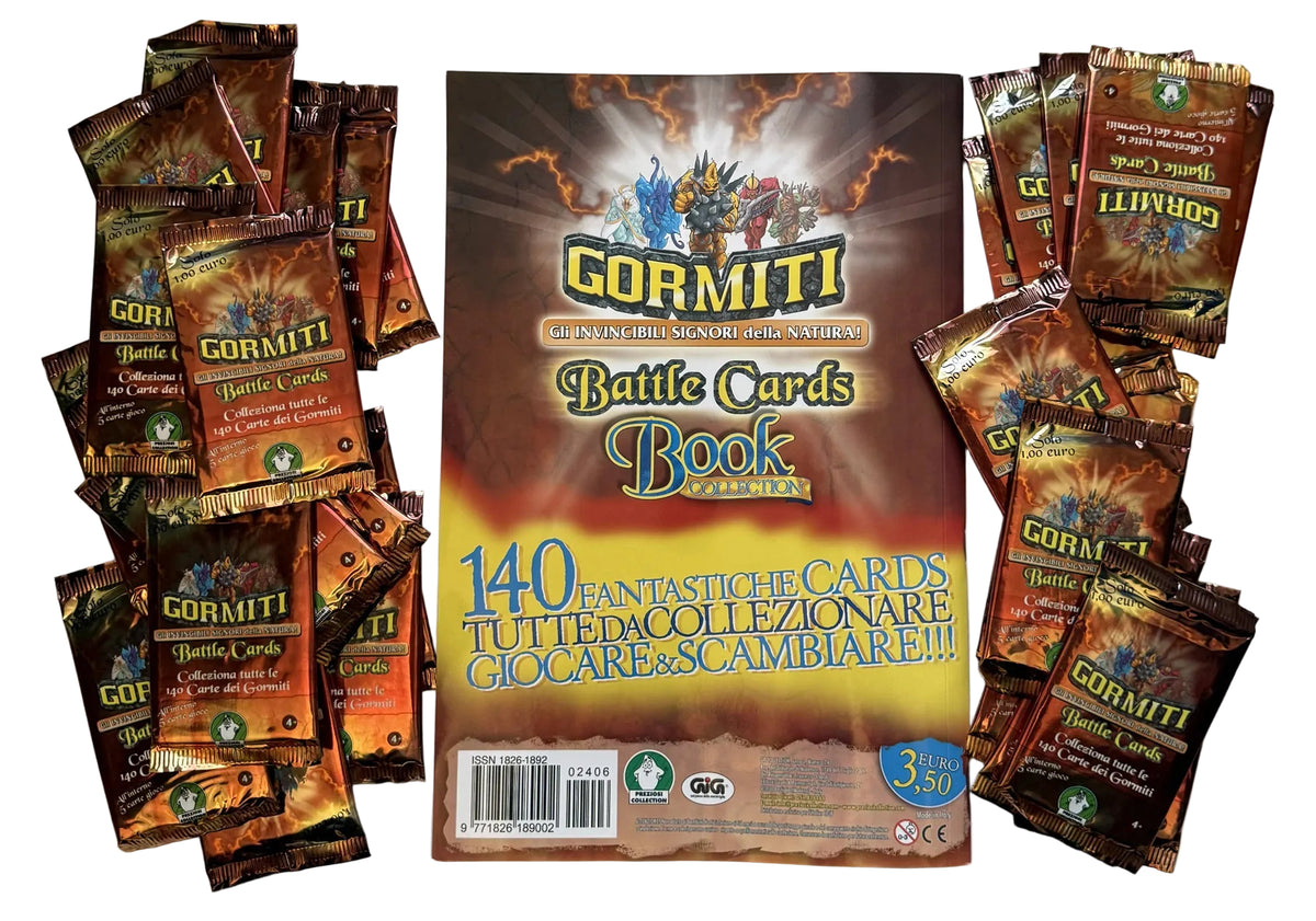 Gormiti Battle Cards Book Album + 30 pacchetti sigillati
