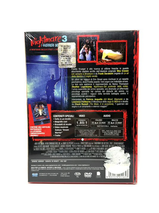 Nightmare 3 I guerrieri del sogno DVD Film Movie Freddy Krueger Horror Digipack