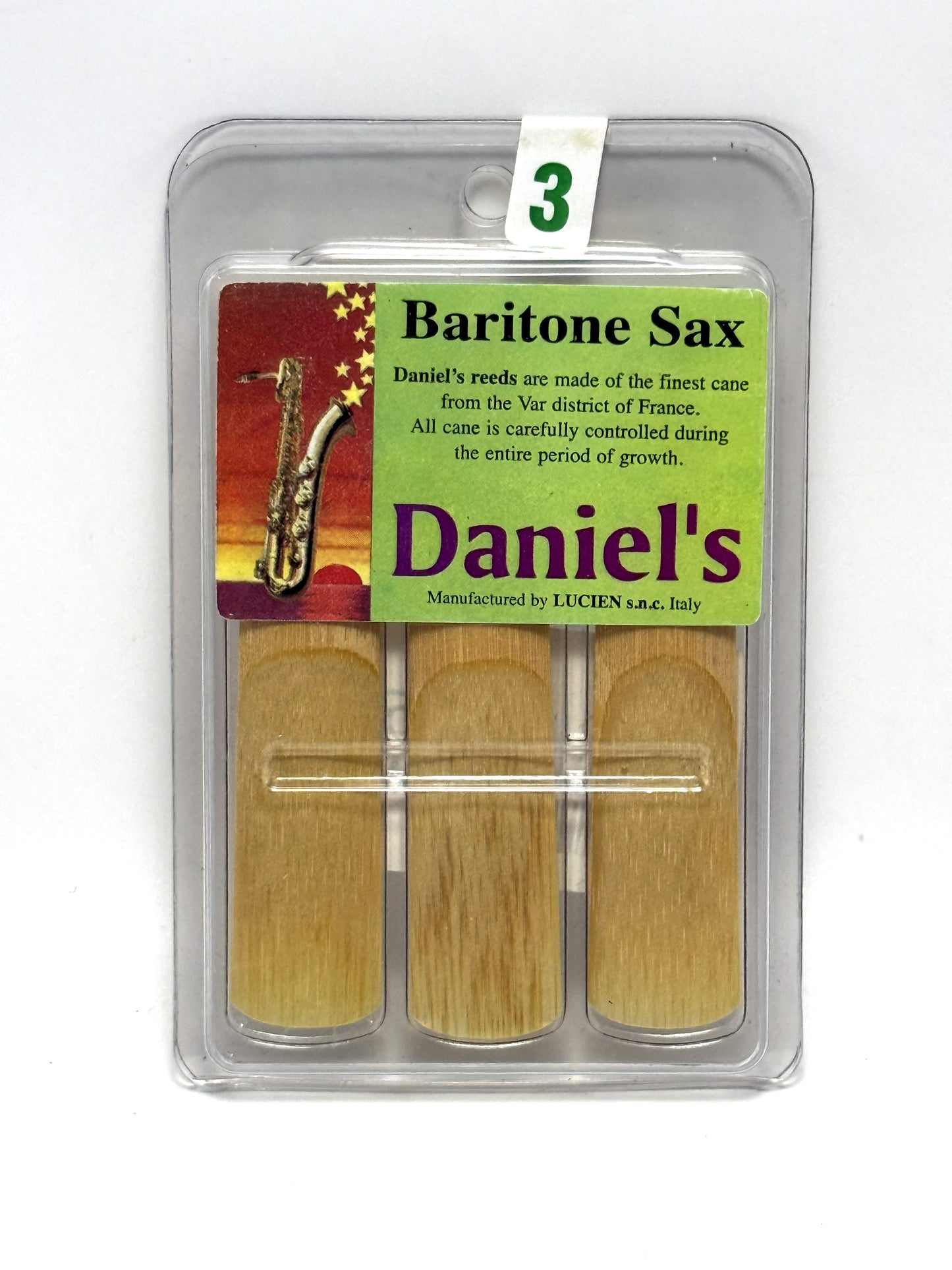 Daniel's Ance Sax Baritone Confezione 3 Pz Reeds Forza 3 Sassofono Baritono