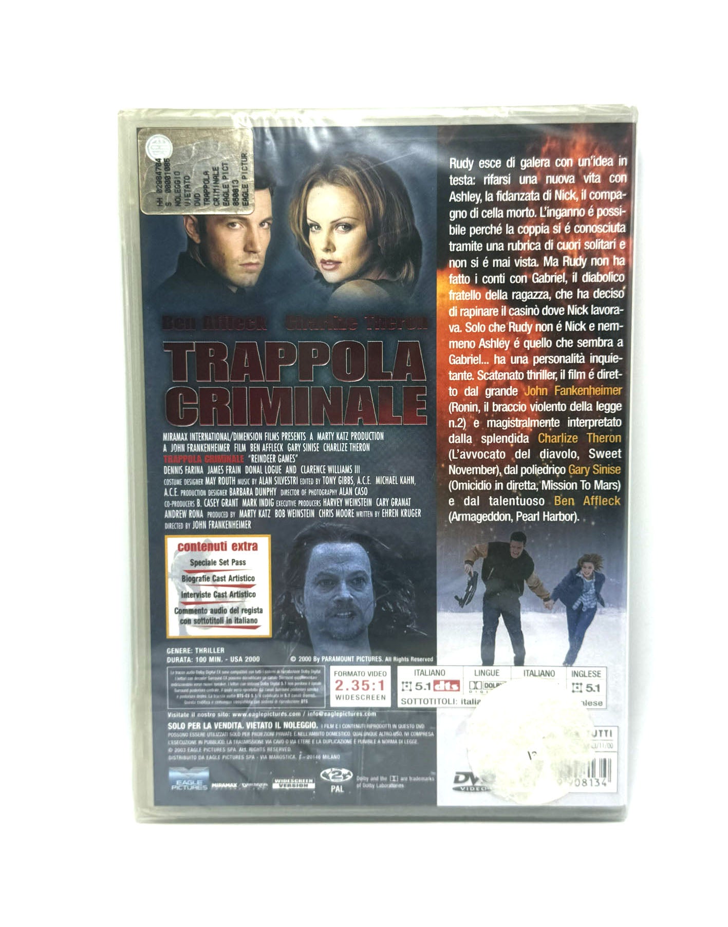 Trappola criminale Reindeer Games DVD Ben Affleck Charlize Theron Film movie