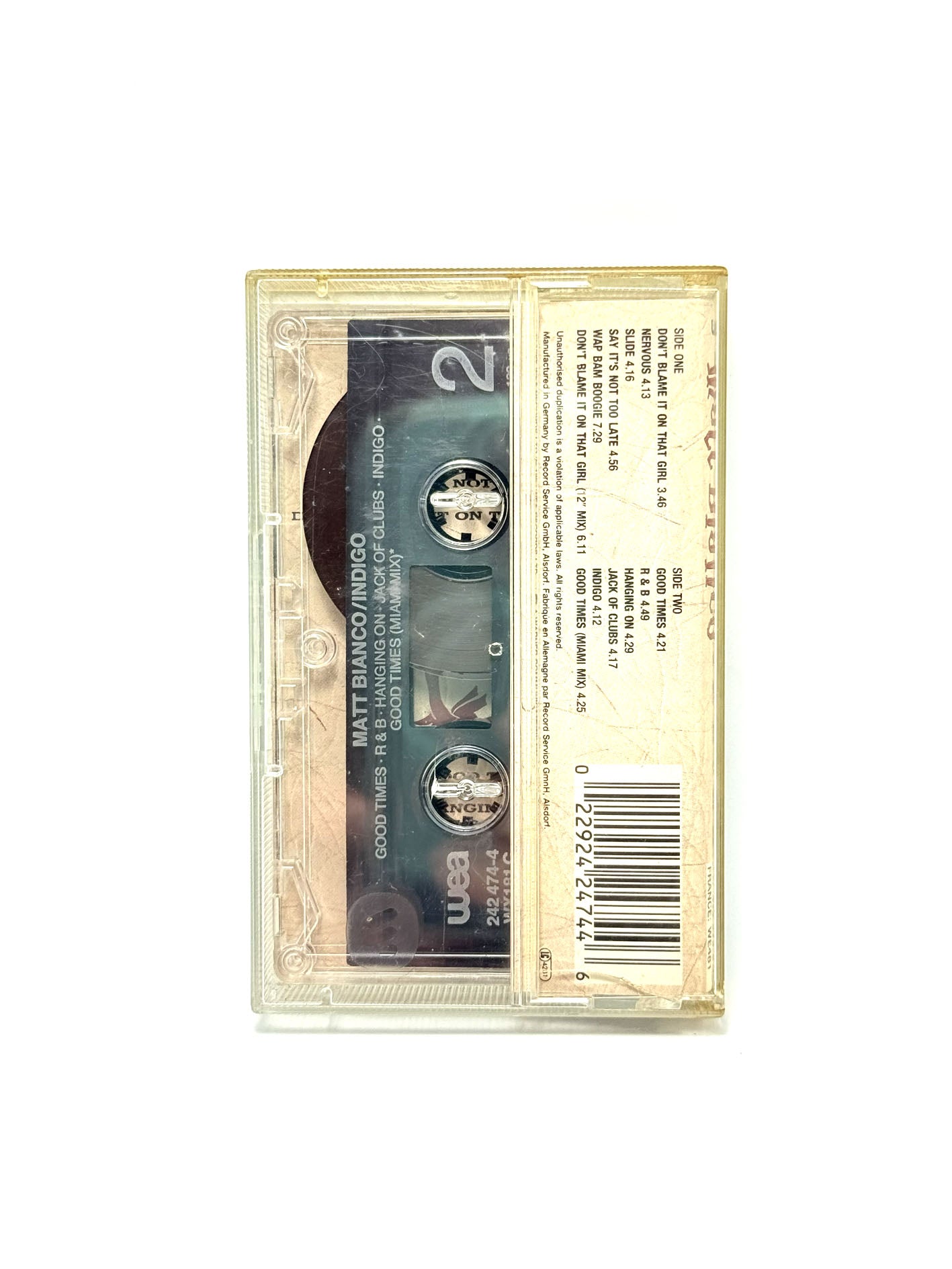 Matt Bianco Indigo cassetta audio mc 1988