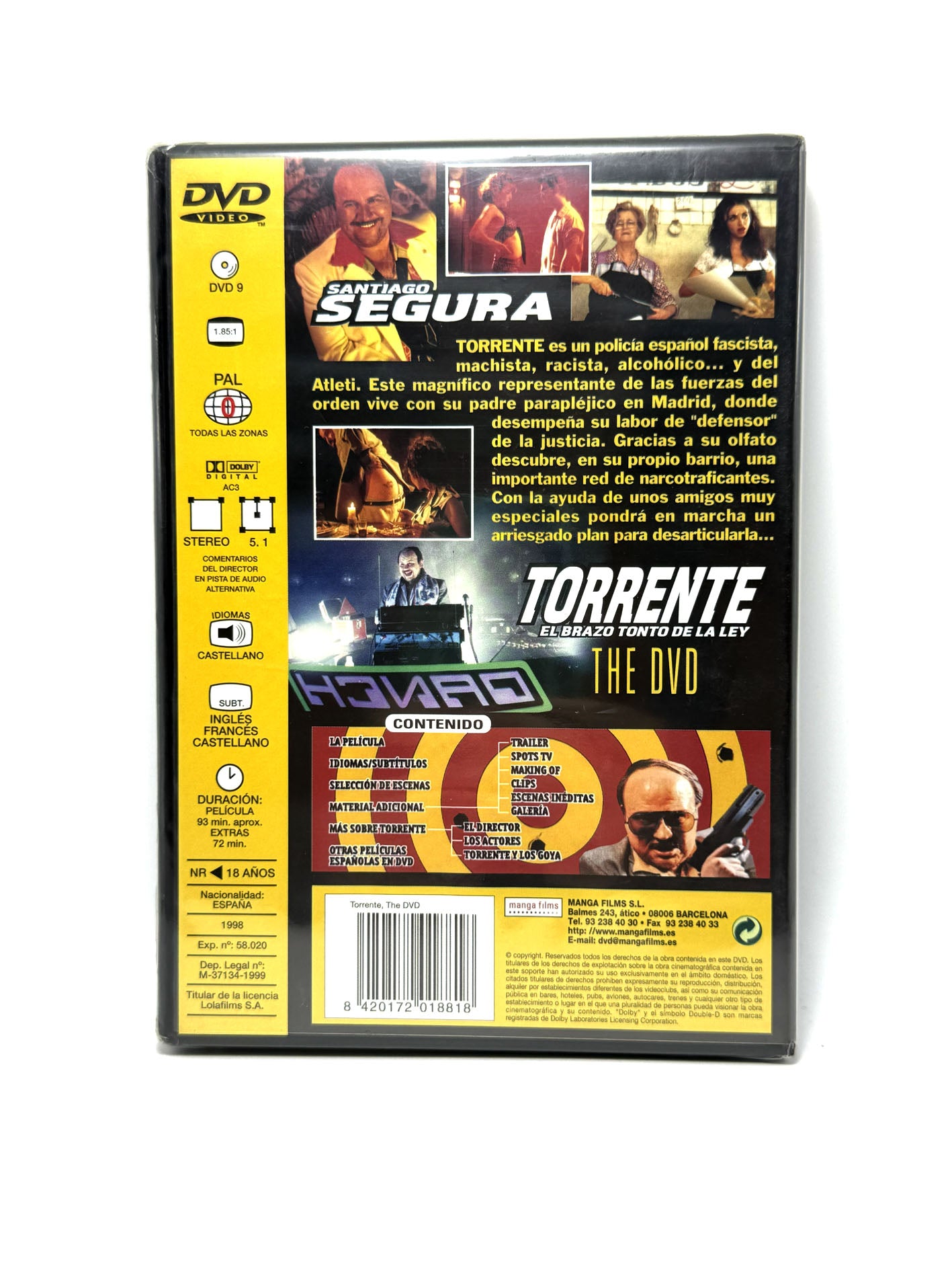 Torrente El Brazo Tonto De La Ley Dvd Film Movie Spanish