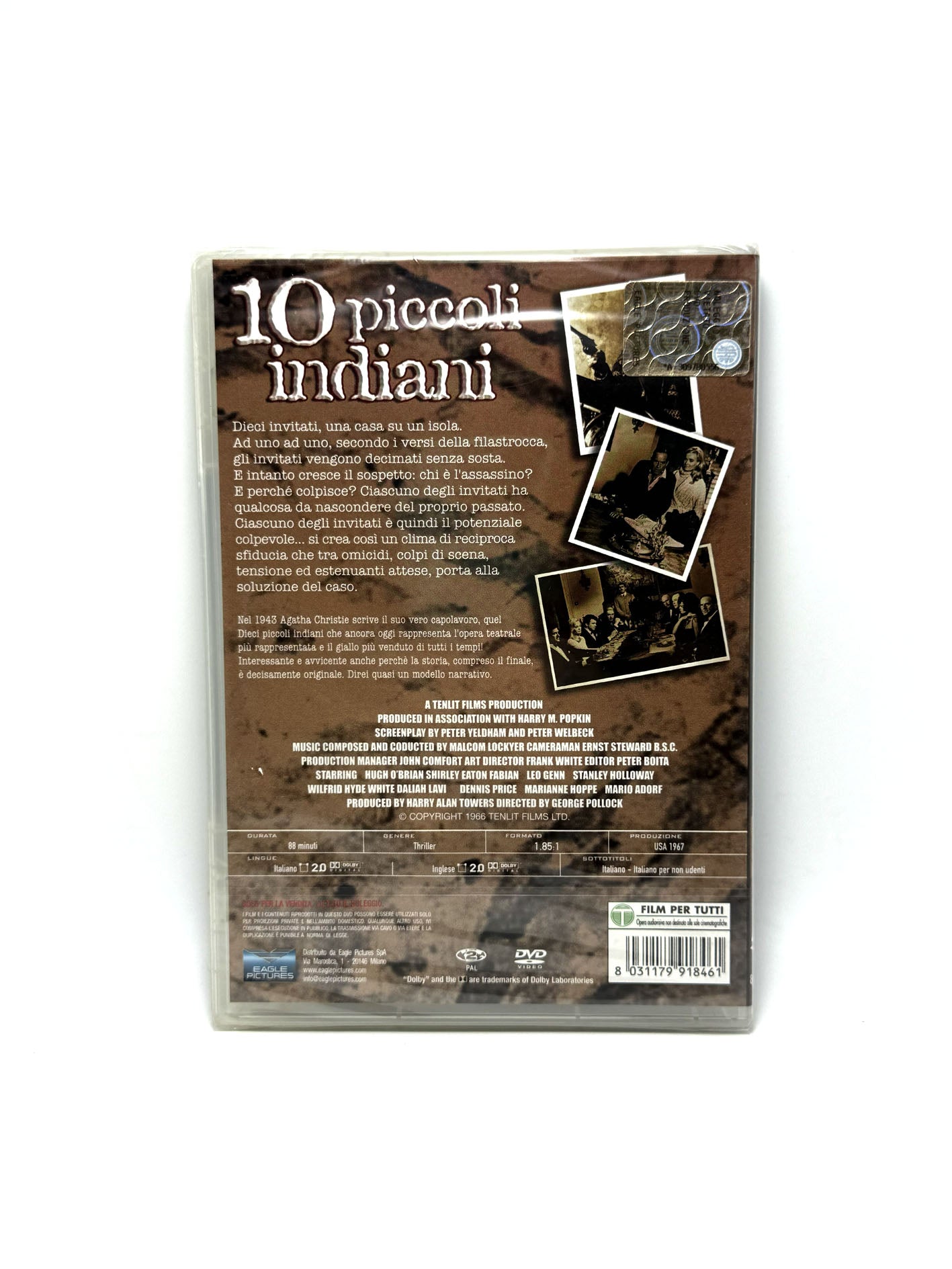 Dieci piccoli indiani Dvd Film Thriller Movie Agatha Christie