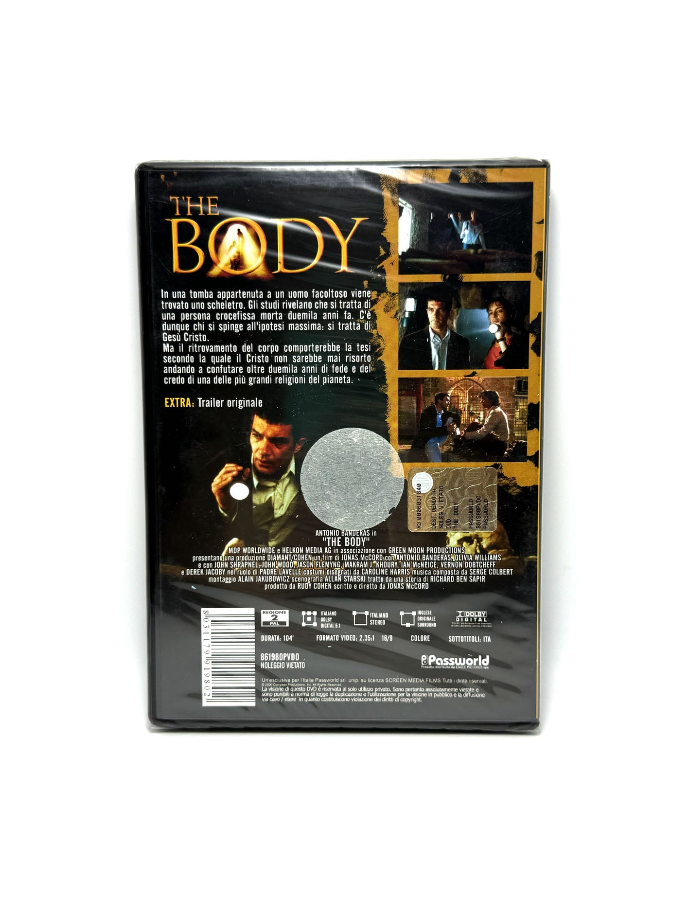 The Body DVD Film Movie Thriller Antonio Banderas Nuovo