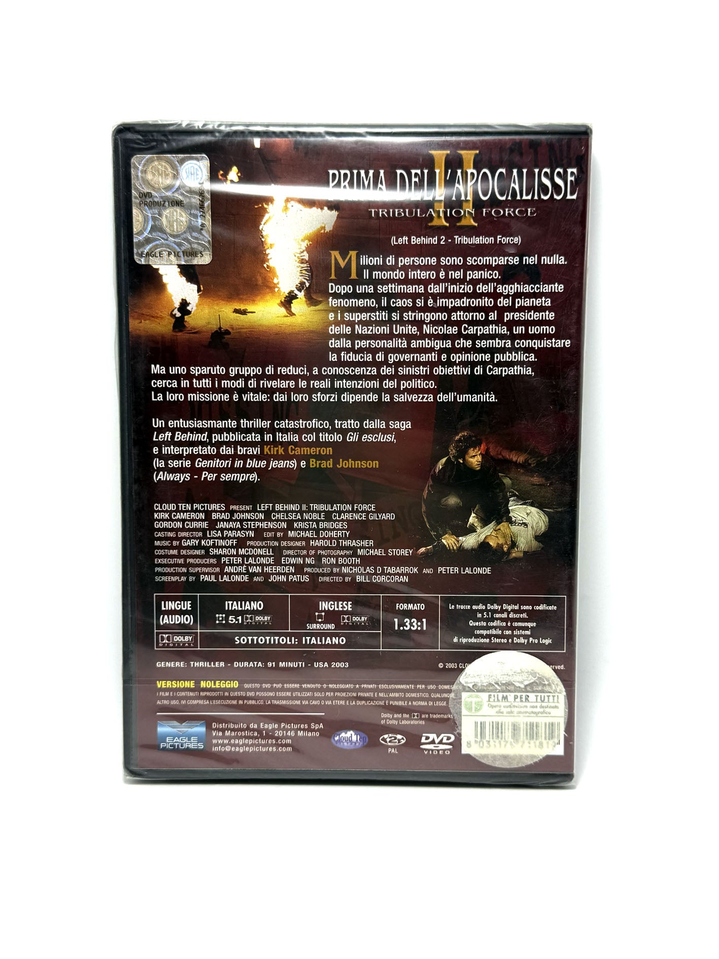 Prima dell’apocalisse 2 DVD Film Movie Thriller Kirk Cameron