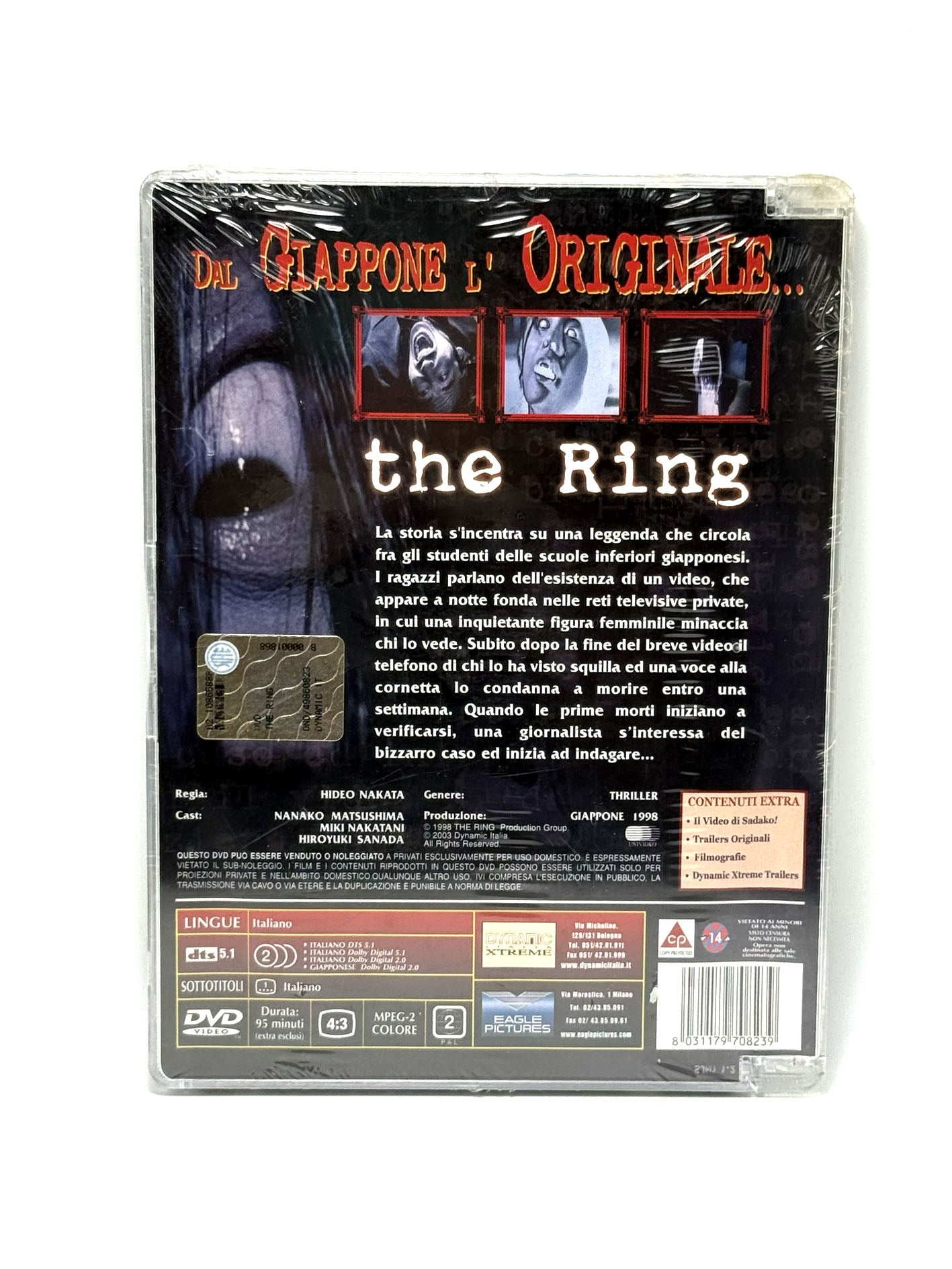The Ring DVD Film Movie Horror Giappone Dynamic Extreme Jewel Box