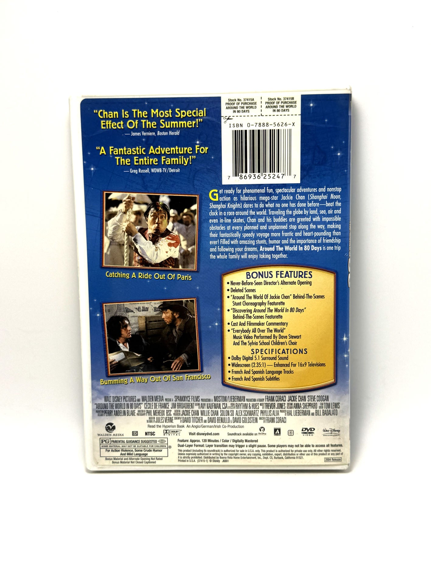 Around The World In 80 Days DVD Jackie Chan Film Movie Commedia