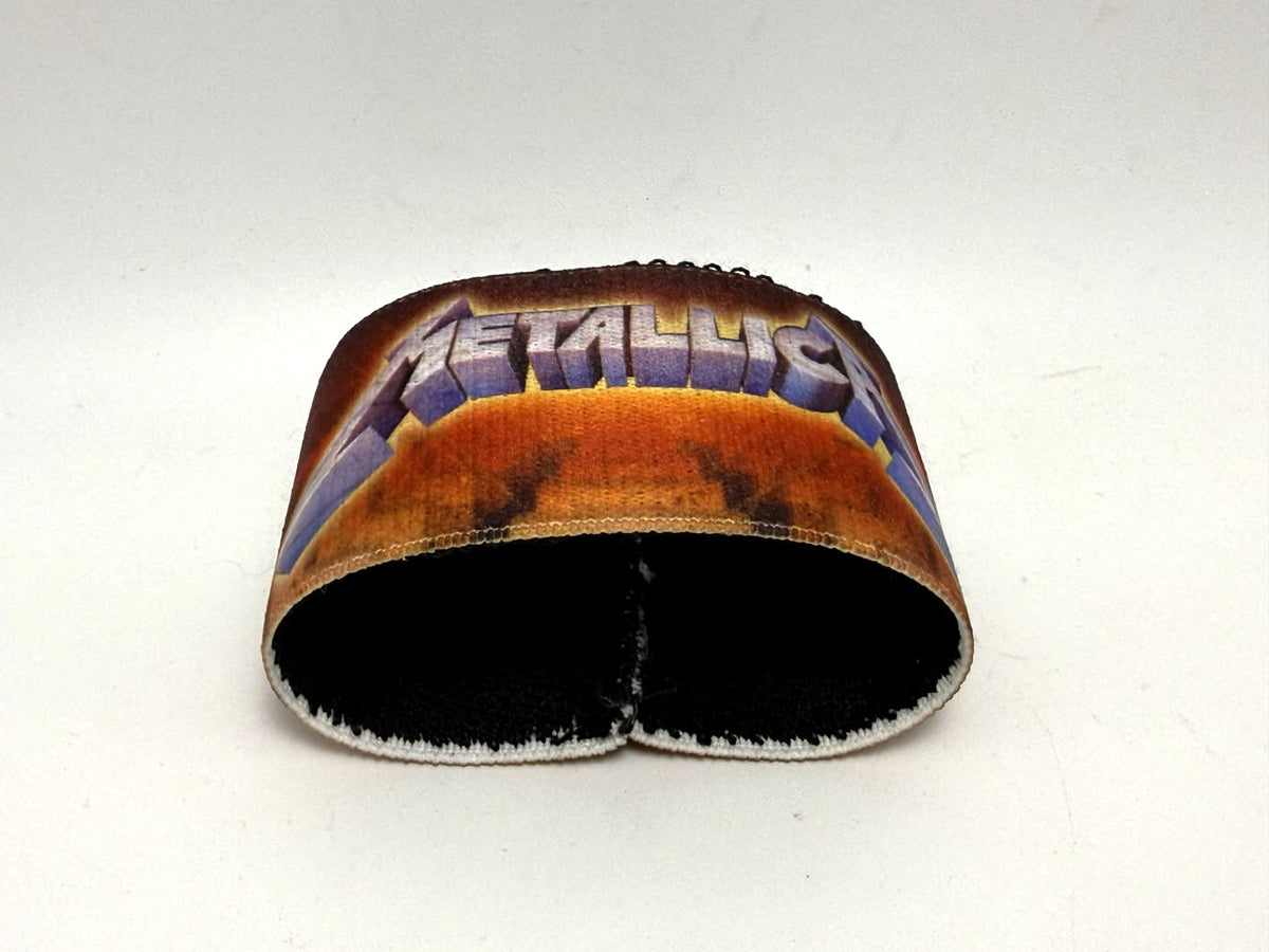 Metallica Polsiera Polsino Bracciale Rock Elastico Tessuto con stampa logo