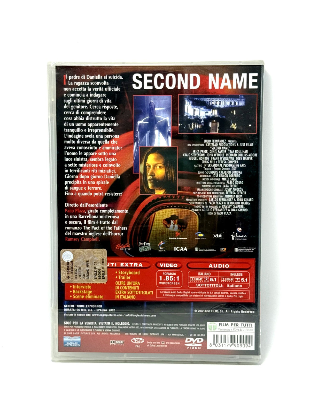 Second Name DVD Film Movie Julio Fernandez Thriller Horror