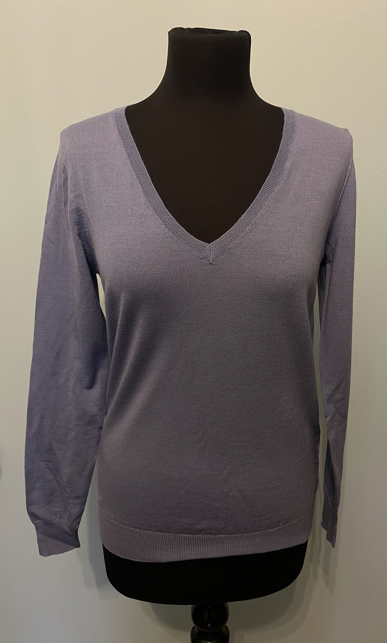 Pull Maglia Scollo a V Falber 38 - 100% lana