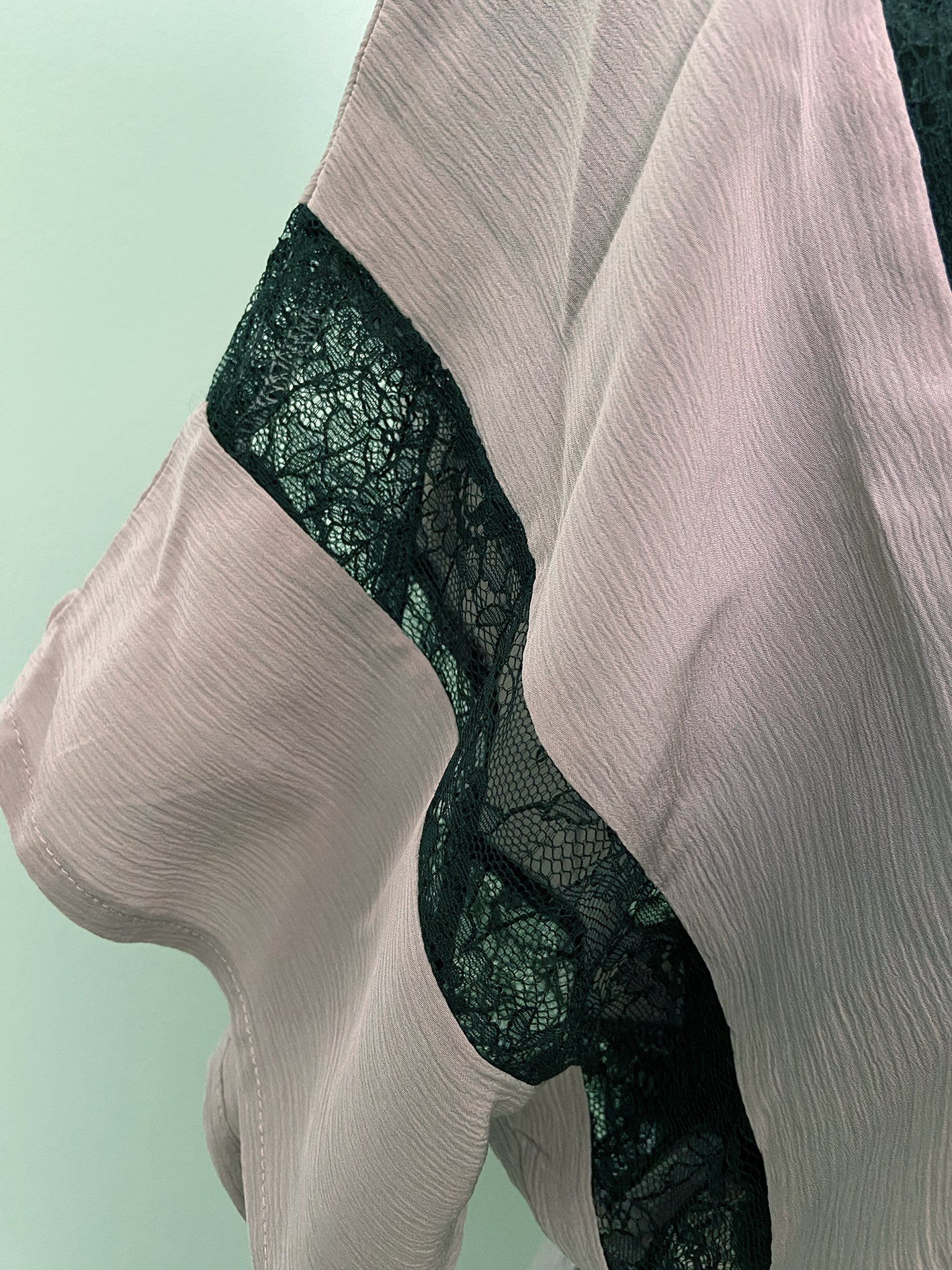 Kova & T. Abito 100% seta pizzo color malva cerimonia sera S
