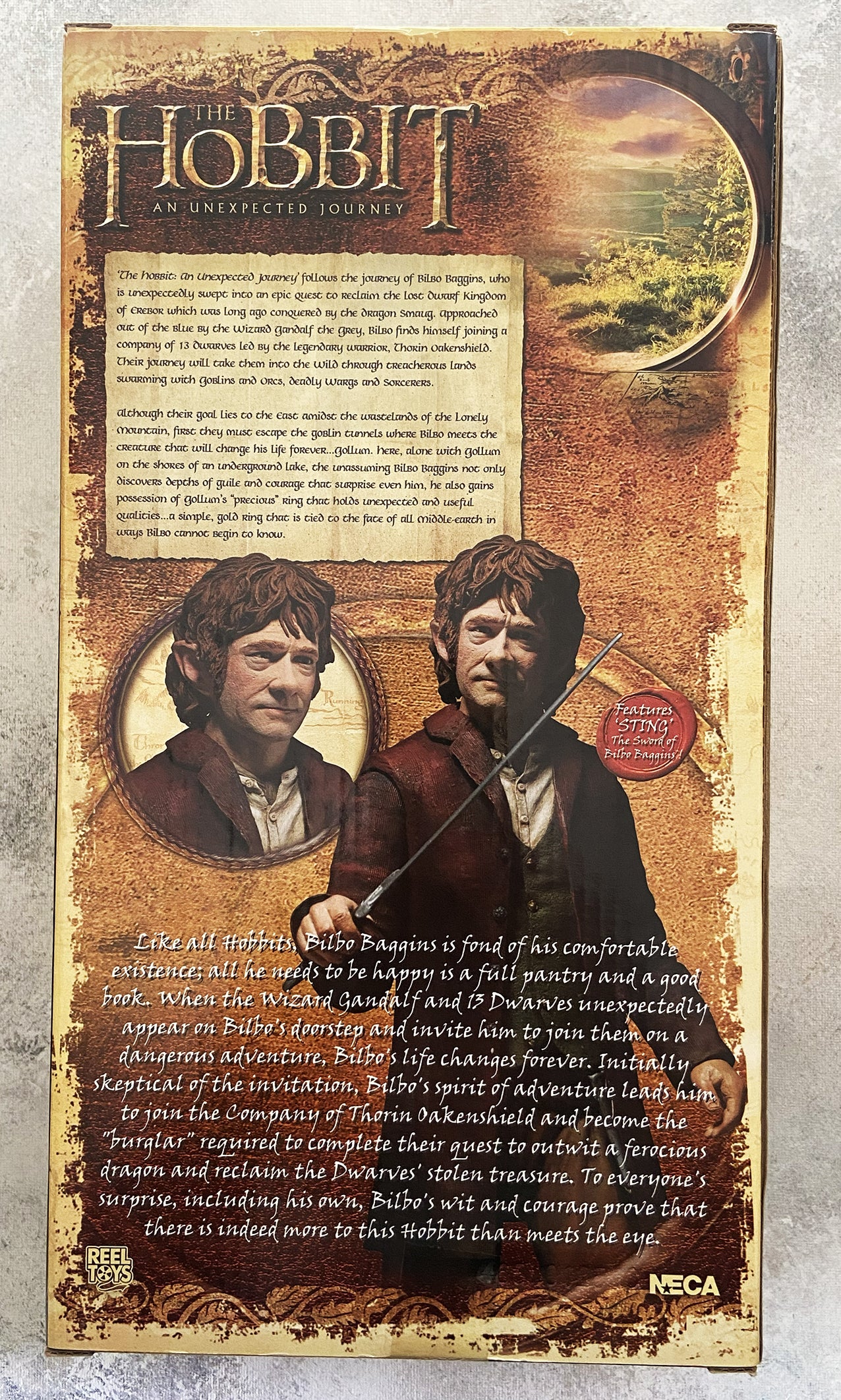Lo Hobbit Action Figure Bilbo Baggins 30 Cm Il signore degli anelli Neca