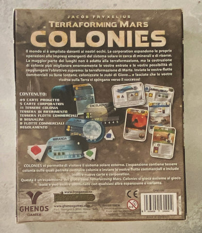 Terraforming Mars Espansione Colonies Gioco da tavolo Ghenos Games