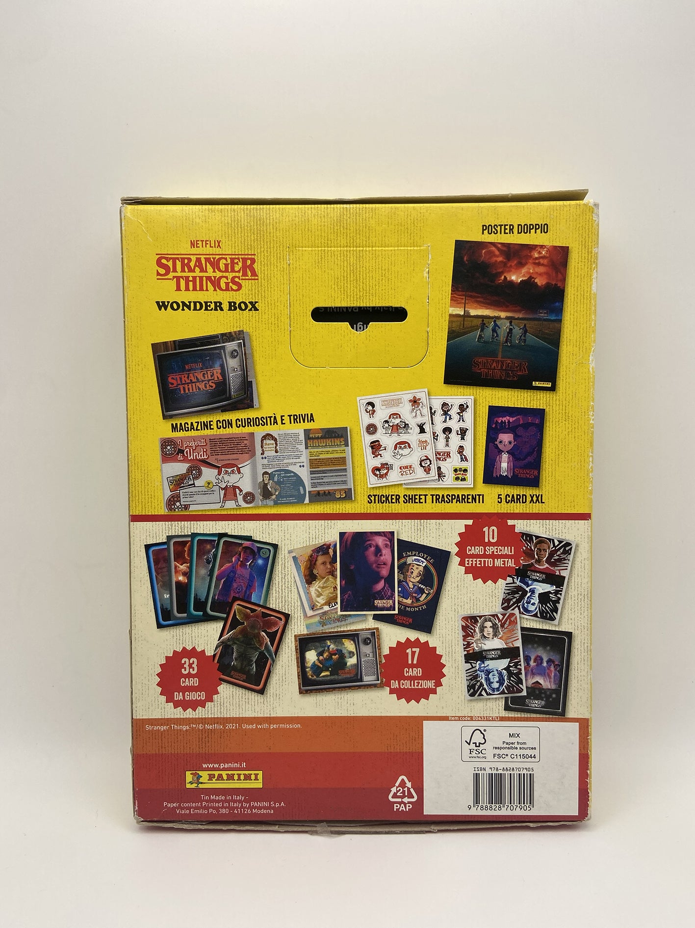 Stranger Things Wonder Box Panini Carte collezionabili poster magazine sticker
