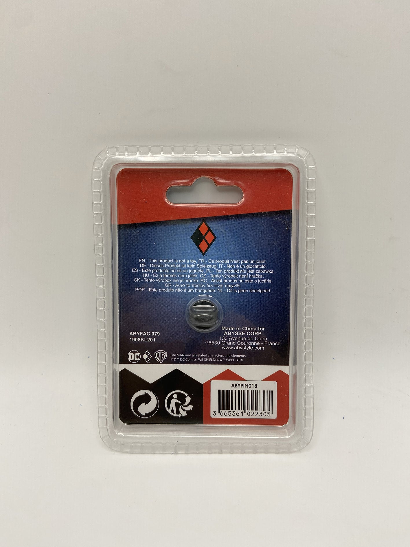 Harley Quinn Spilla Pin Dc Comics Abystyle