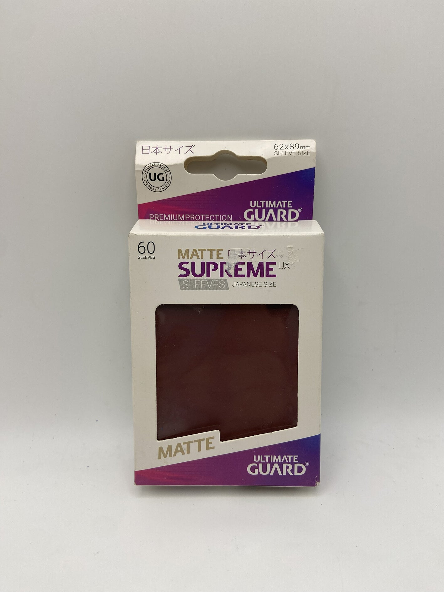 Supreme UX Sleeves JAP Matte Burgundy Bustine protettive 60 pz Ultimate Guard