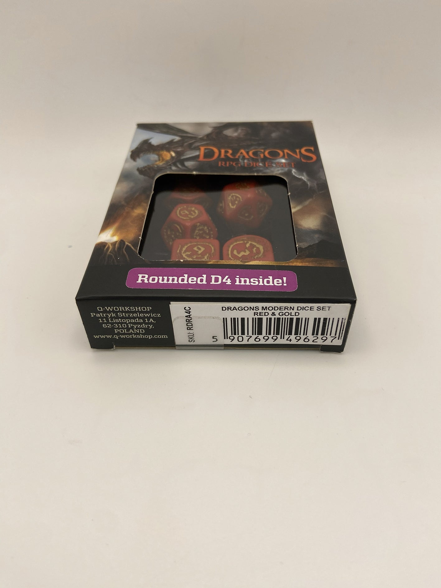Dragons RPG Dice Set Set di dadi Rosso Oro Workshop Giochi di ruolo