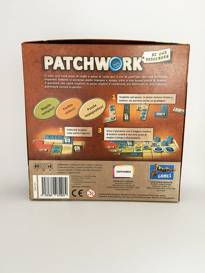 Patchwork 2 giocatori ITA gioco da tavolo Asmodee Usato Uwe Rosenberg