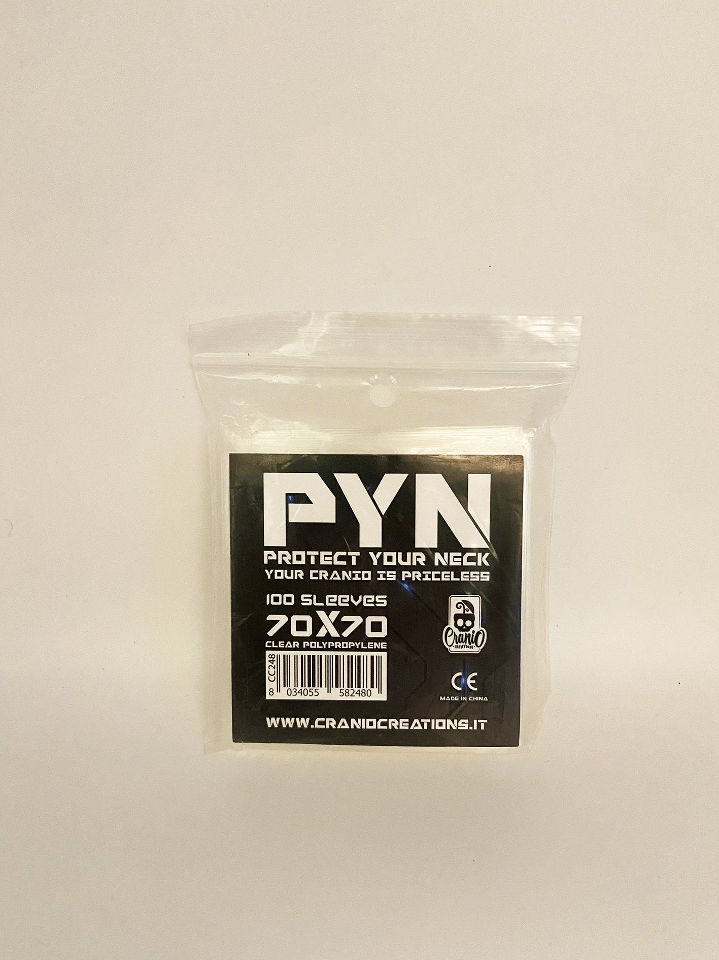 PYN Buste 70 x 70 mm 100 Bustine Sleeves Cranio Creations