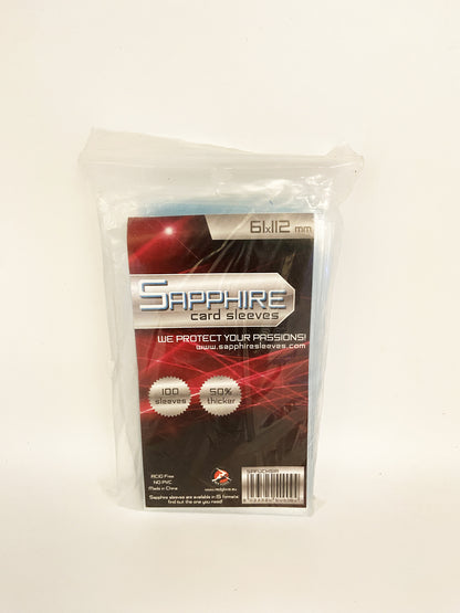 Sapphire Fuchsia 100 bustine protettive  61X112 mm Sleeves Cards Red Glove