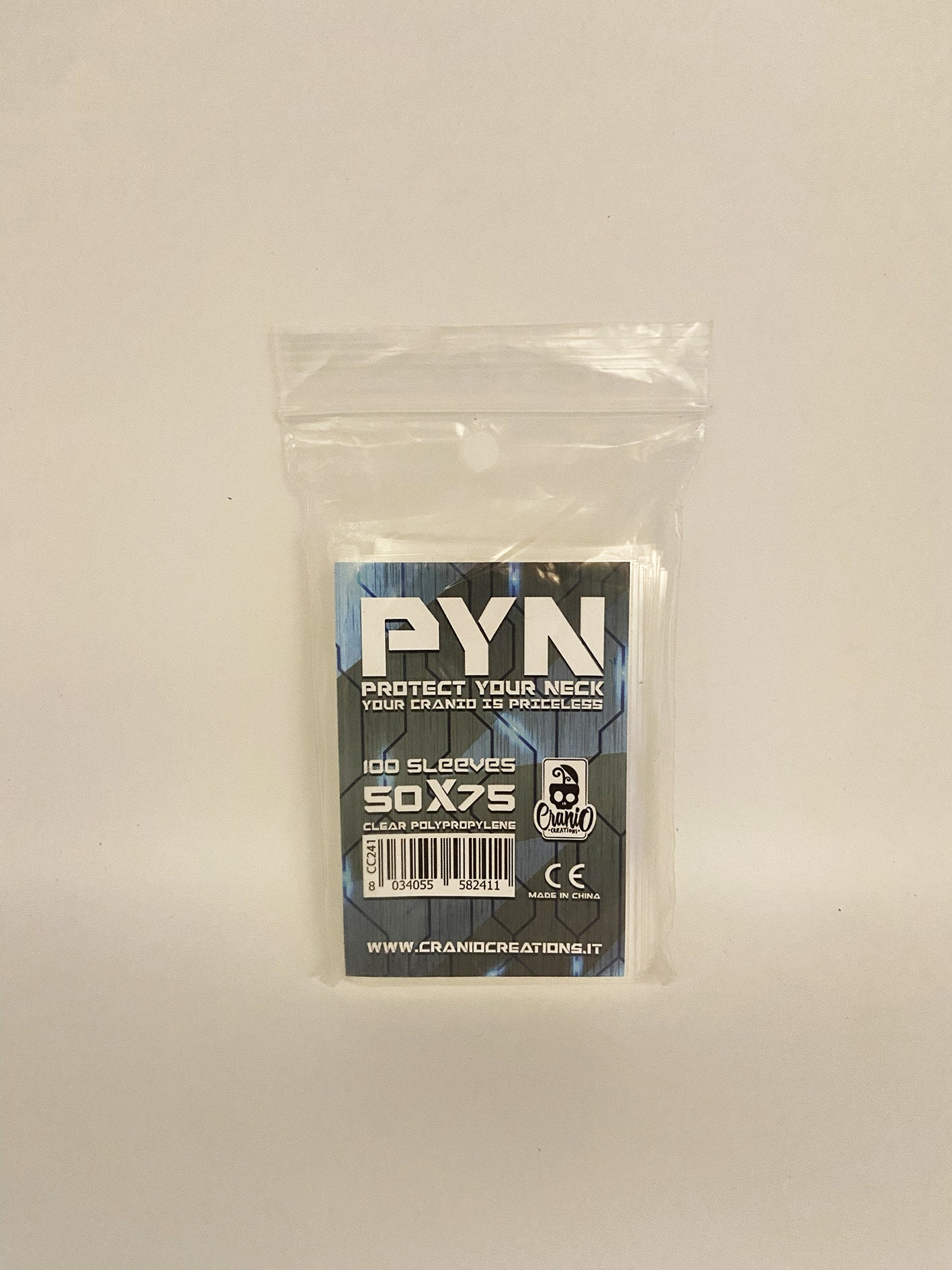 PYN Bustine Protettive 100 pz sleeves 50 x 75 mm Cranio Creations