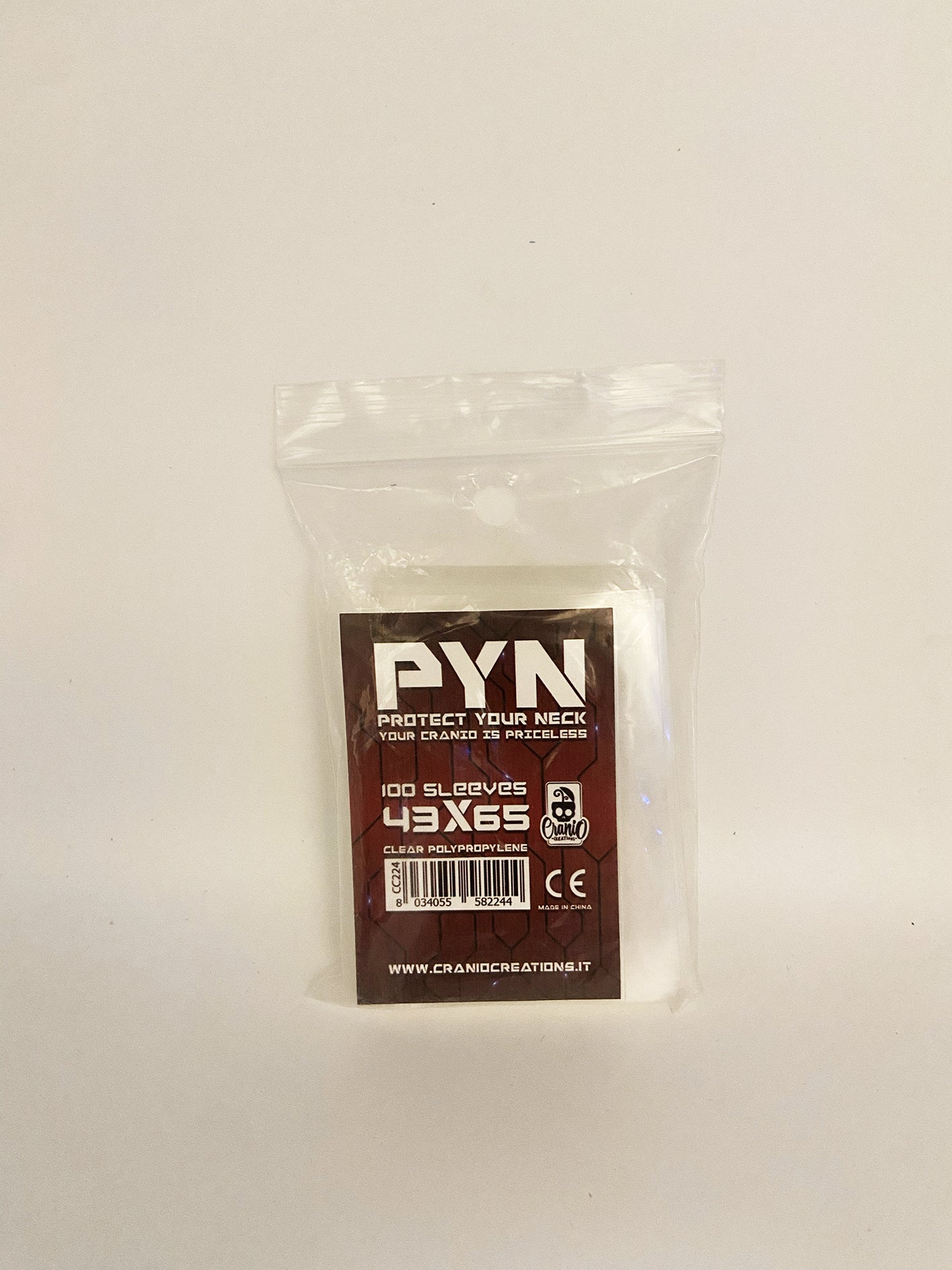 PYN 40x65 mm Sleeves 100 Bustine Protettive Carte Cards Cranio Creations