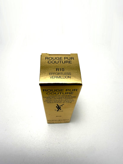 Yves Saint Laurent Rouge Pur Couture R10 Effortless Vermillion Rossetto Satinato YSL Beauty Make up