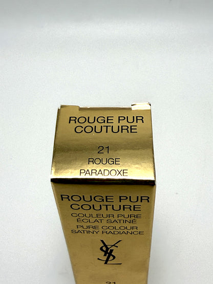 Yves Saint Laurent Rouge Pur Couture 21 Rouge Paradoxe Rossetto Satinato YSL Beauty Trucco Make up