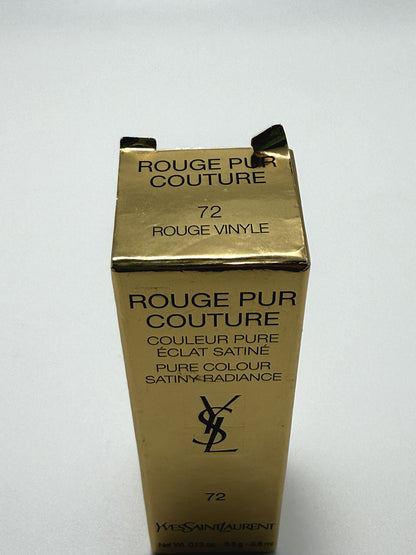 Yves Saint Laurent Rouge Pur Couture 72 Rouge Vinyle Rossetto Satinato YSL Beauty Trucco Make up
