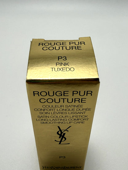 Yves Saint Laurent Rouge Pur Couture P3 Pink Tuxedo Rossetto Satinato YSL Beauty Trucco Make up