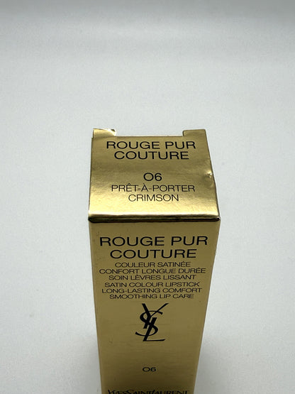 Yves Saint Laurent Rouge Pur Couture O6 Prèt-à-porter Crimson Rossetto Satinato YSL Beauty Trucco Make up