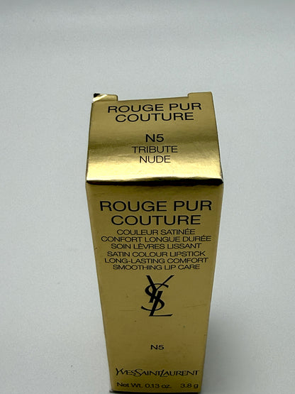 Yves Saint Laurent Rouge Pur Couture N5 Tribute Nude Rossetto Satinato YSL Beauty Trucco Make up