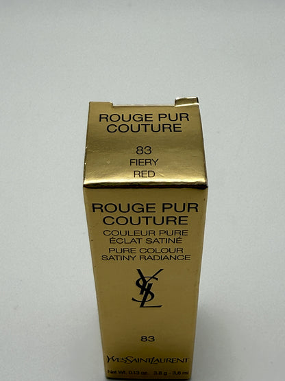 Yves Saint Laurent Rouge Pur Couture 83 Fiery Red Rossetto Satinato YSL Beauty Trucco Make up