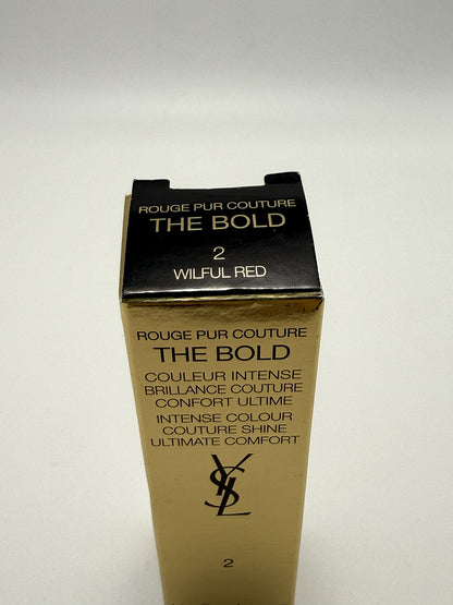Yves Saint Laurent Rouge Pur Couture The Bold 2 Wilful Red Rossetto YSL Beauty Make up Trucco