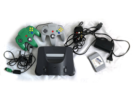Nintendo 64 N64 Console PAL - 2 Controller - Alimentatore - 1 Gioco - Cavo Video e Adattatore Scart/RCA