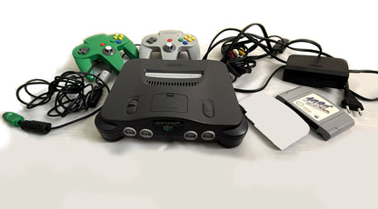 Nintendo 64 N64 Console PAL - 2 Controller - Alimentatore - 1 Gioco - Cavo Video e Adattatore Scart/RCA