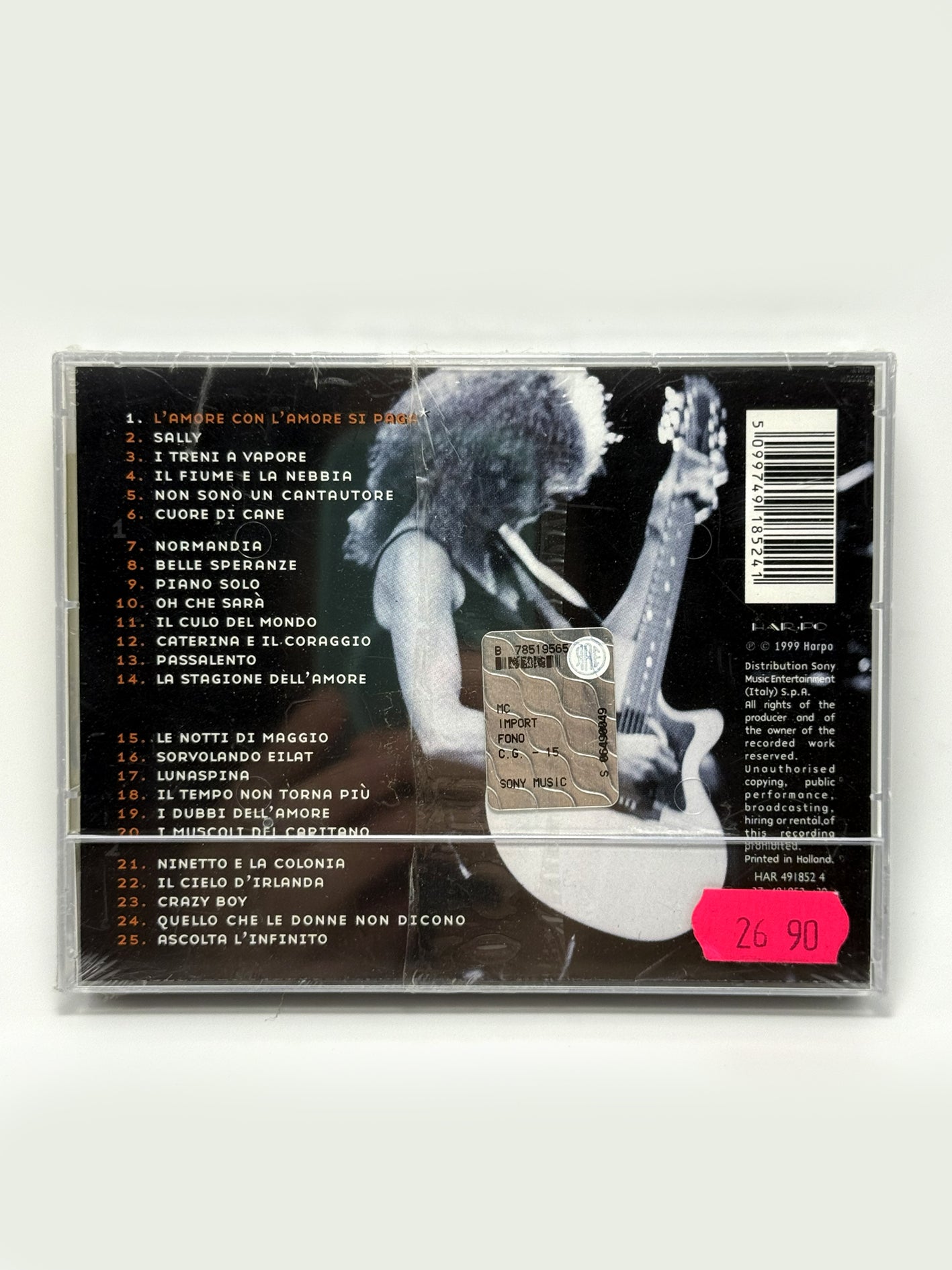 Fiorella Mannoia ‎Certe Piccole Voci Live 2 x Cassette audio mc sigillate 1999