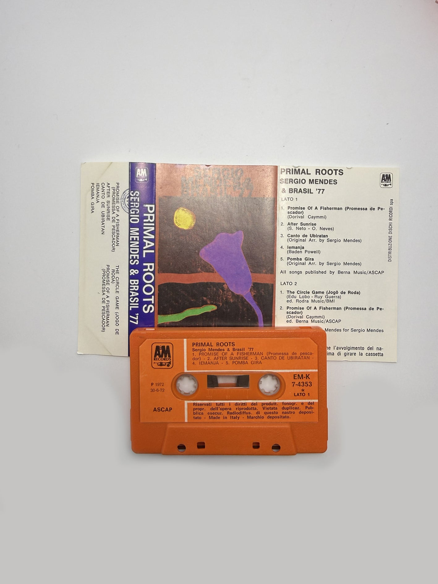 Sergio Mendes & Brasil '77 Primal Roots cassetta audio mc 1989
