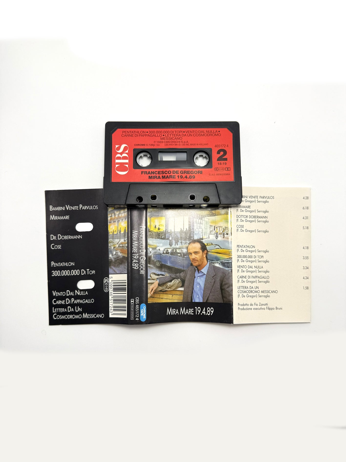 Francesco De Gregori Mira Mare 19.4.89 cassetta audio mc 1989