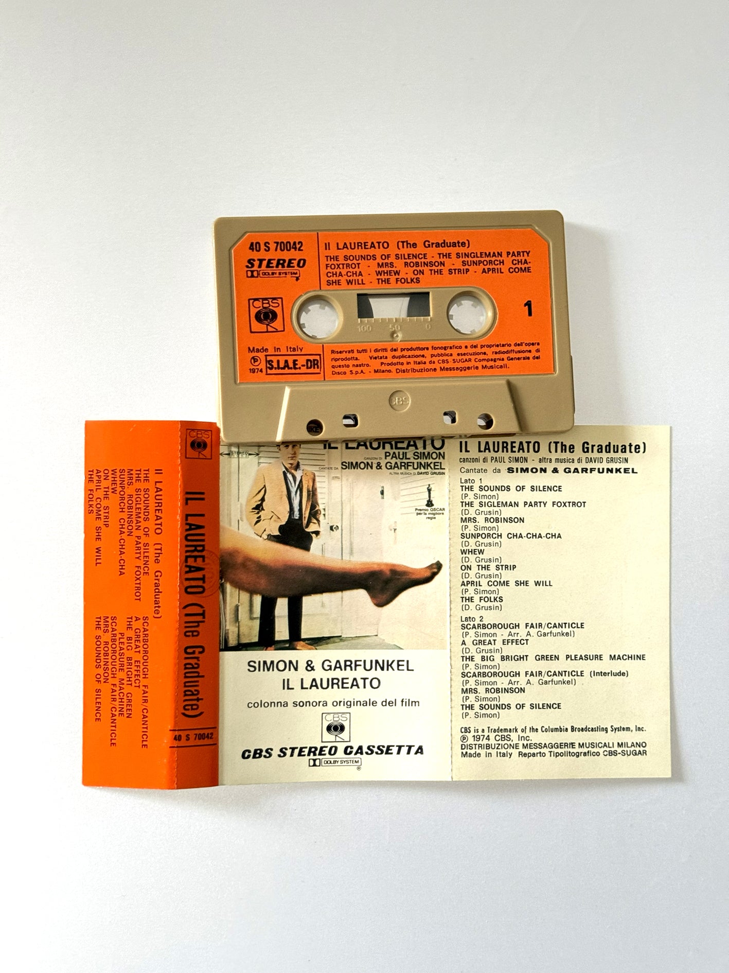 Simon & Garfunkel Il laureato cassetta audio mc 1974