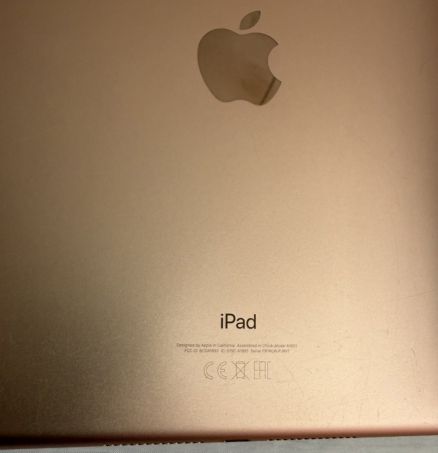 iPad 9.7" A1893 Apple 6° Generazione 6th generation 2018 Wi Fi 128 GB Rose Gold scatola originale