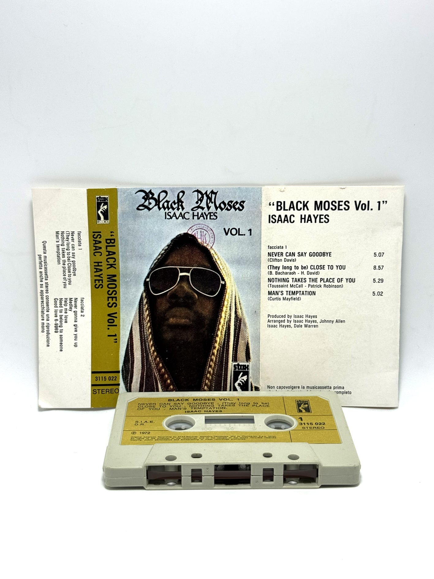 Isac Hayes Black Moses Vol. 1 cassetta audio mc 1972