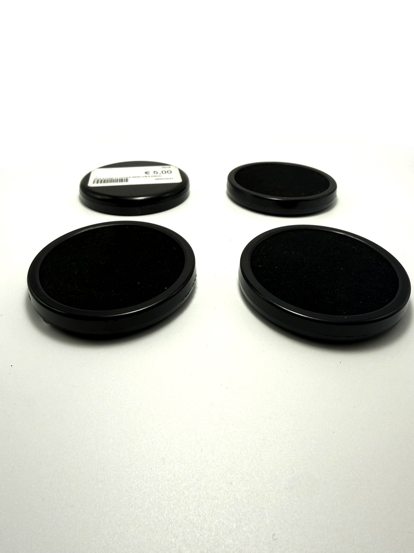Isolatori Piedini plastica nera con cuscinetto antiscivolo per Pianoforte 6 cm set 4 pezzi piano caster cups