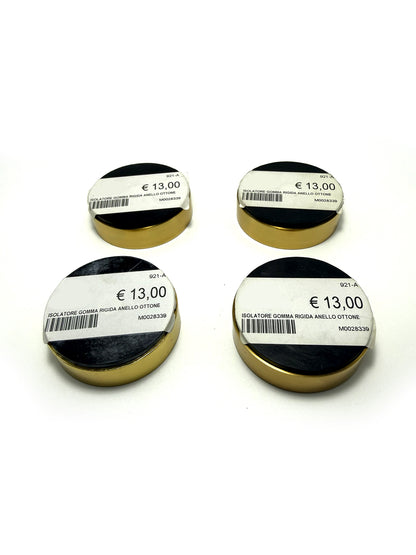 Isolatori Piedini gomma rigida anello ottone per Pianoforte 55 mm set 4 pezzi piano caster cups