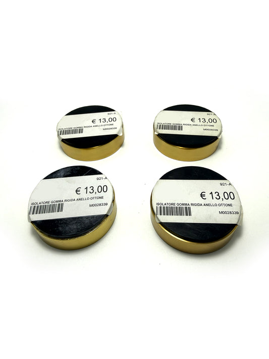 Isolatori Piedini gomma rigida anello ottone per Pianoforte 55 mm set 4 pezzi piano caster cups