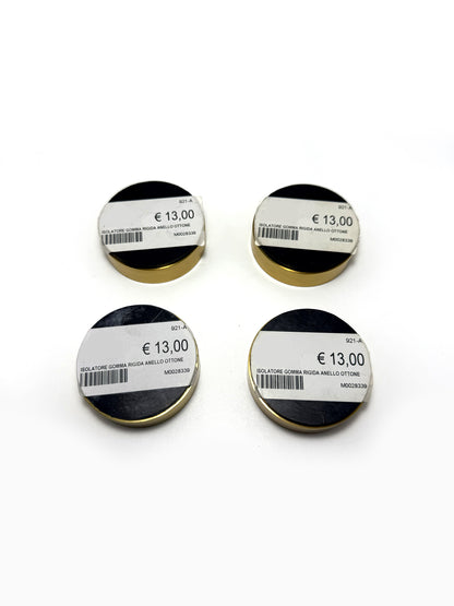 Isolatori Piedini gomma rigida anello ottone per Pianoforte 55 mm set 4 pezzi piano caster cups