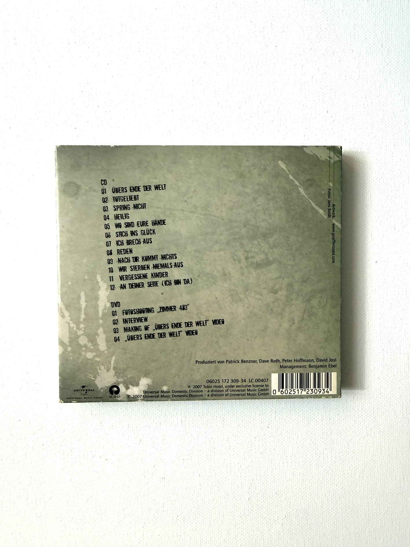 Tokio Hotel Zimmer 483 doppio CD + DVD Film Movie 2007